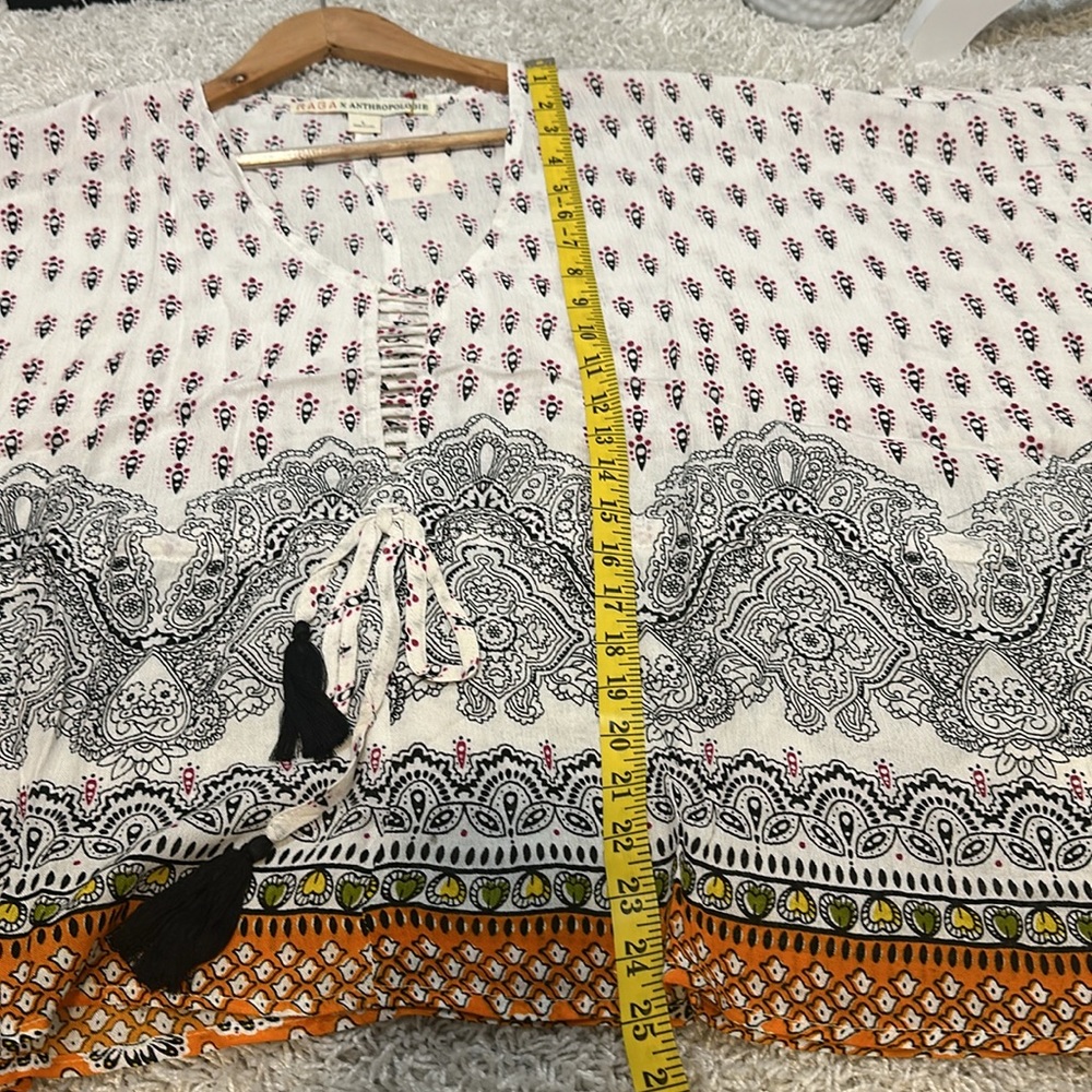 RAGA ANTHROPOLOGIE Tybee Beach Poncho/ Cover up Top - Picture 9 of 9